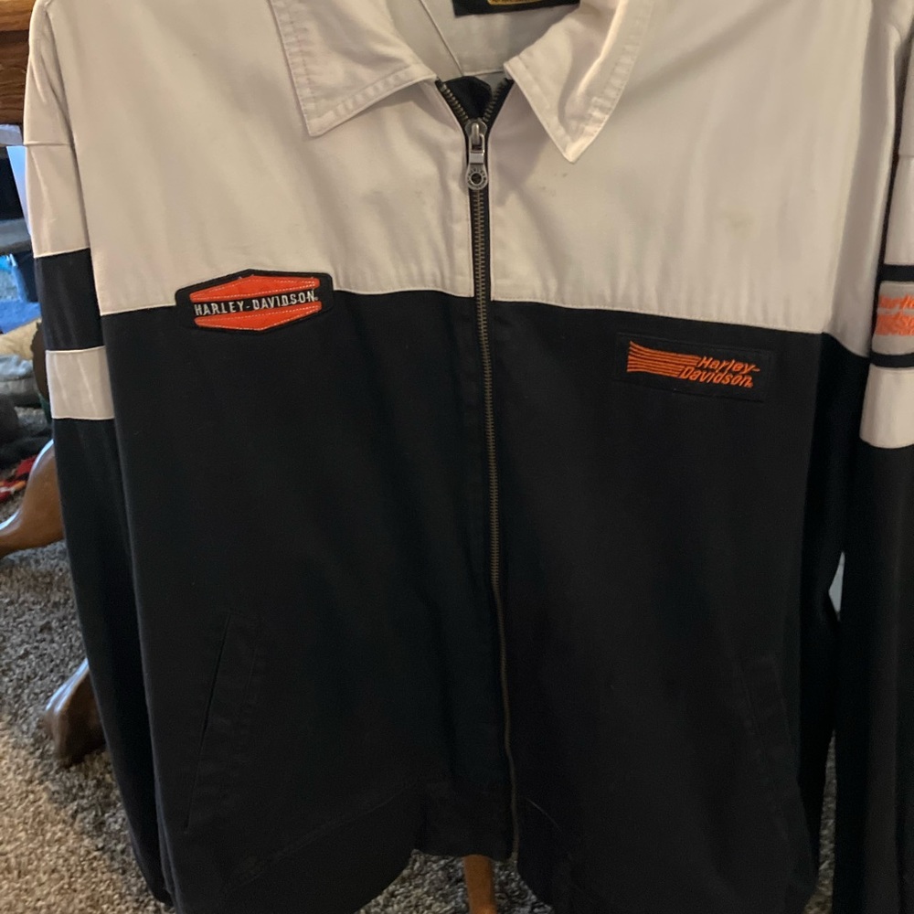 Harley-Davidson Black and White Men's Jacket